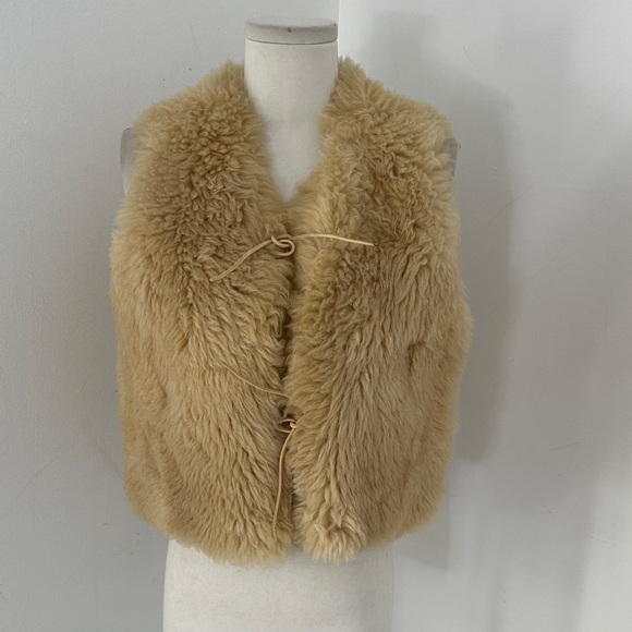 Vintage 60s Shearling Fur Vest By The Sheepherder - Picture 1 of 8